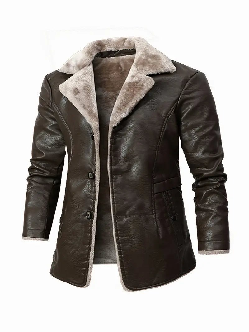 Lederjacke Herren Lässig Bikerstil - IdealeKleiden
