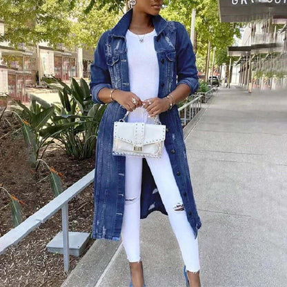 Trench-coat élégant en coton pour femme