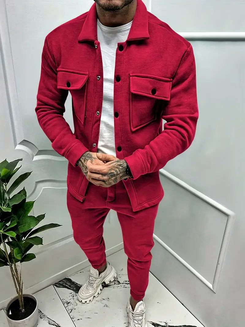 Veste en cuir homme 2 pièces à lacets