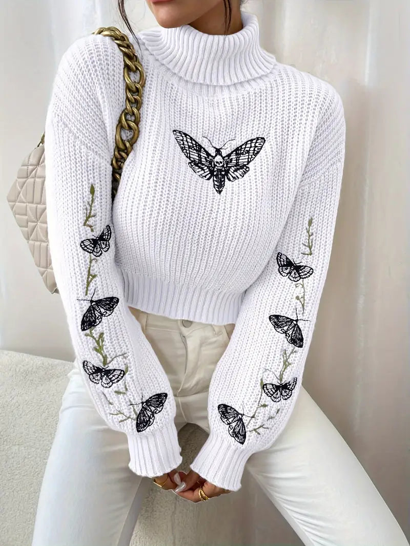 Pull élégant pour femme Motif papillon