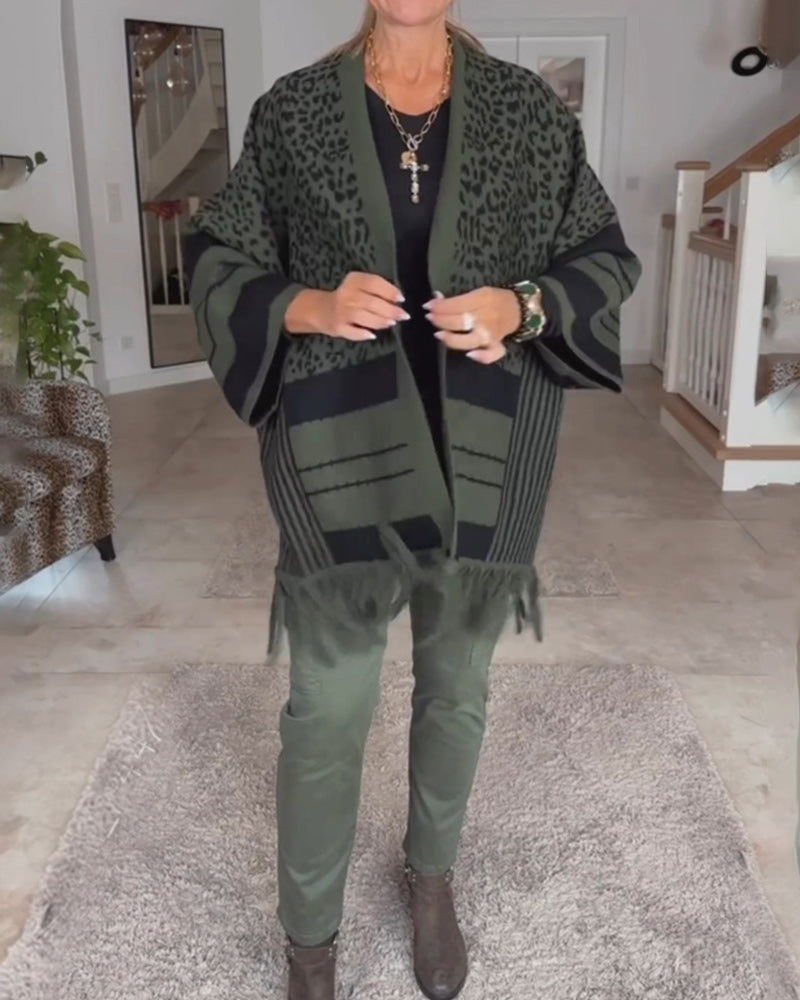 Cardigan léopard élégant pour femmes