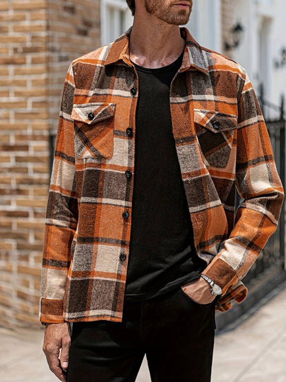 Veste pour homme motif carreaux style moderne
