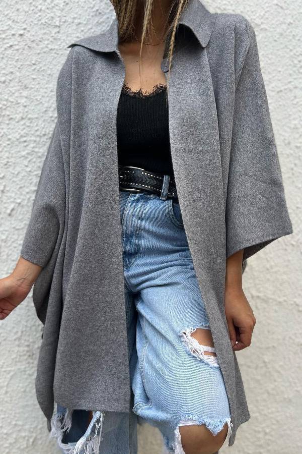 Gilet décontracté avec boutons et capuche
