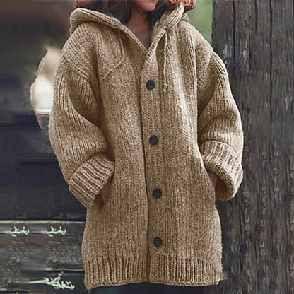 Longue veste d'hiver à capuche