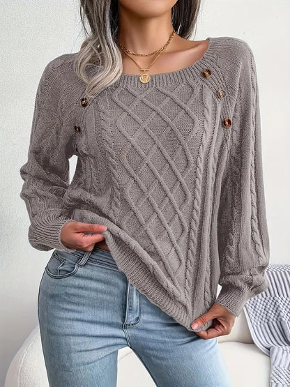 Pull rond décontracté pour femme
