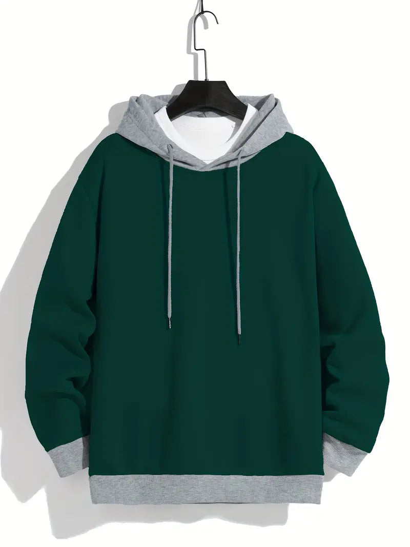 Sweat à capuche rétro style color block