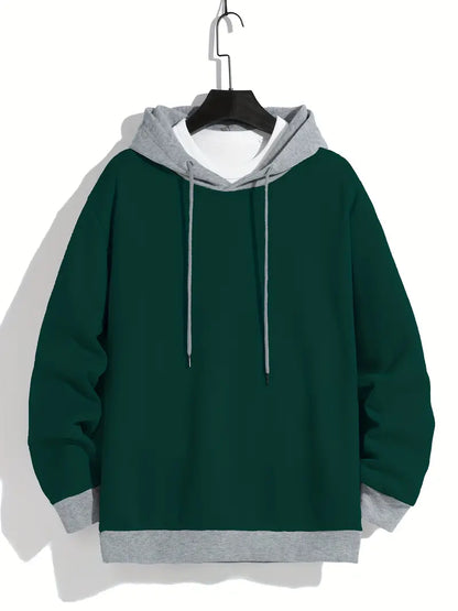 Sweat à capuche rétro style color block