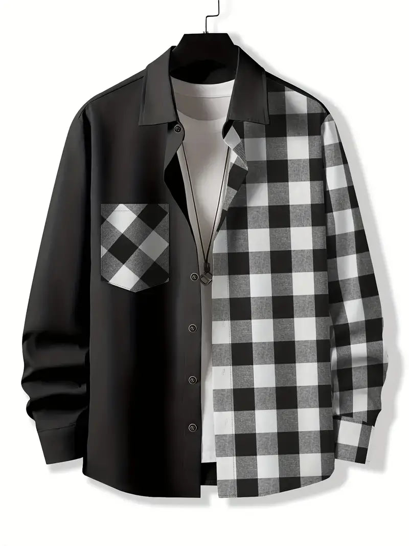 Chemise à carreaux homme style moderne