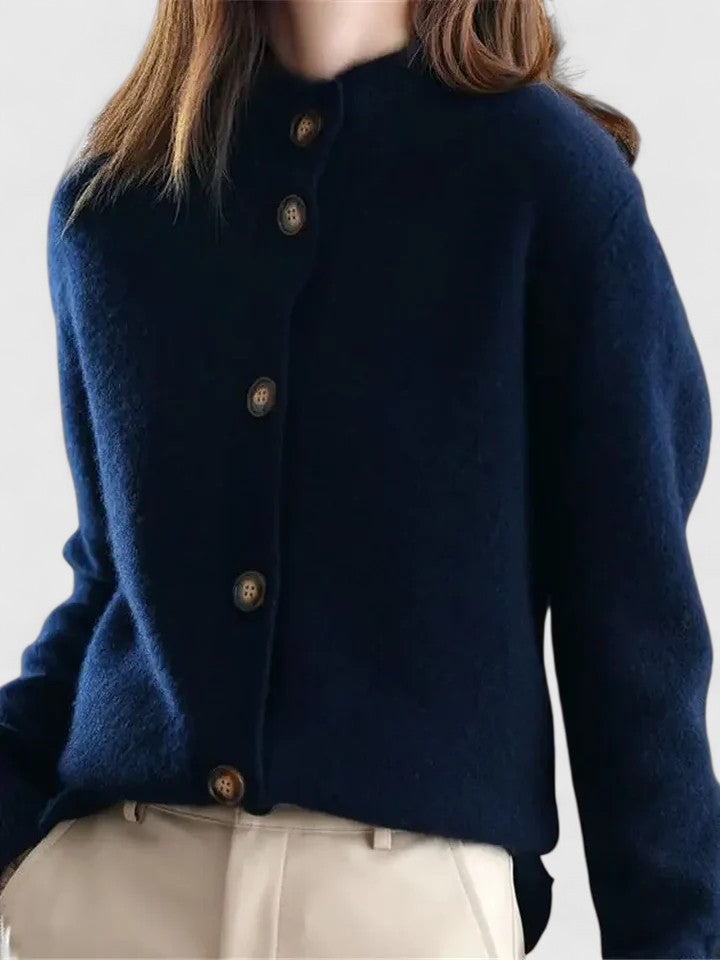 Gilet en maille pour femme, moderne, à boutons