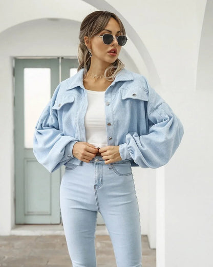 Veste courte style jean tendance