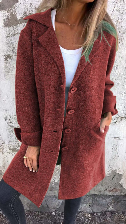 Manteau en laine Femme Classique Élégant Chaud