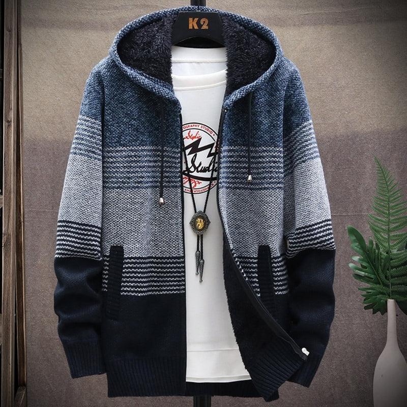 Gilet en tricot homme grosses mailles chaud