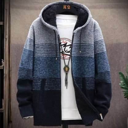 Gilet en tricot homme grosses mailles chaud
