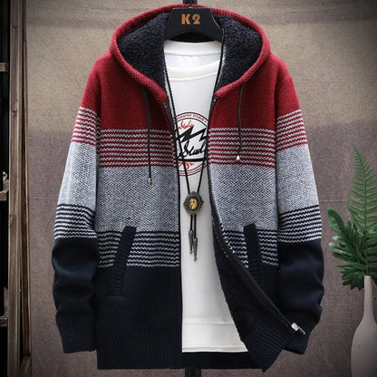 Gilet en tricot homme grosses mailles chaud