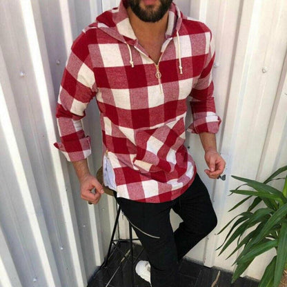 Herren Hoodie Karo Modern - IdealeKleiden