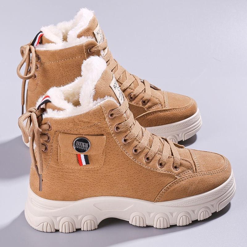 Bottes fourrées chaudes d'hiver pour femmes