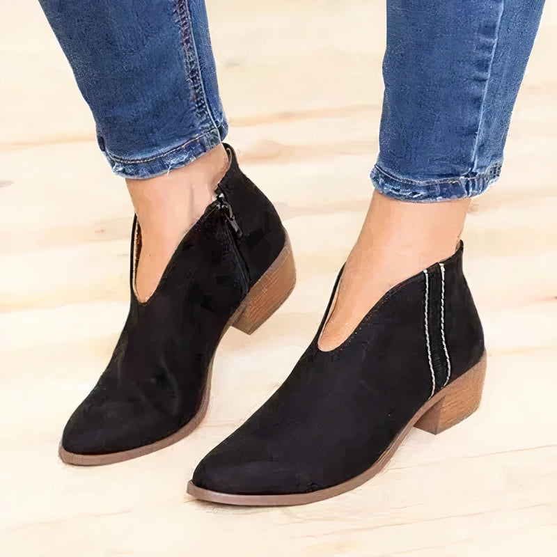 Bottes d'hiver élégantes en daim beige