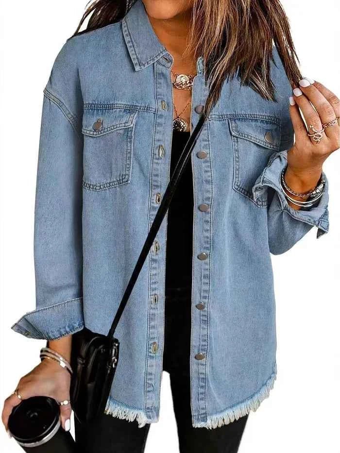 Klassische Denim Jacke Modern - IdealeKleiden