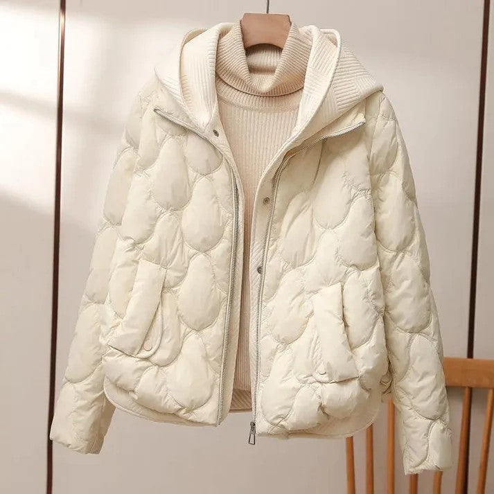 Doudoune rose matelassée femme hiver