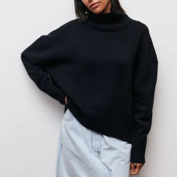 Pull grande taille col montant confort