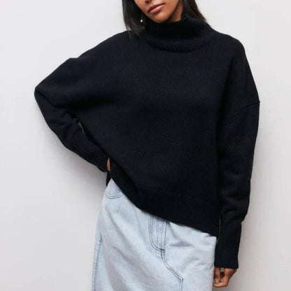 Pull grande taille col montant confort
