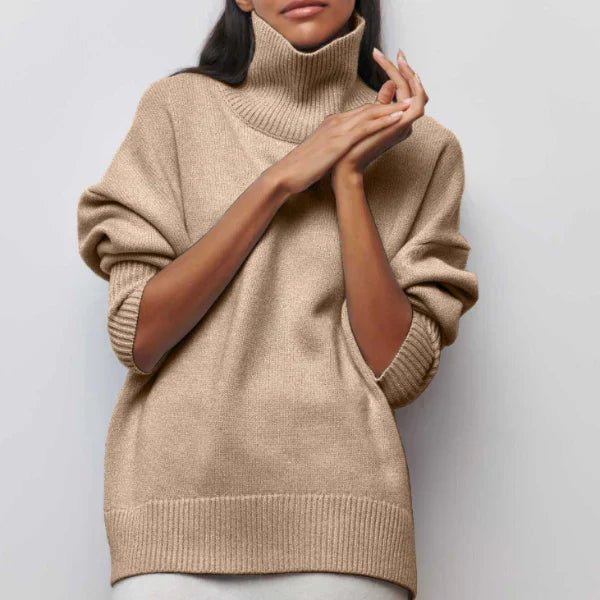 Pull grande taille col montant confort