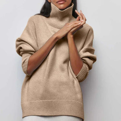 Pull grande taille col montant confort