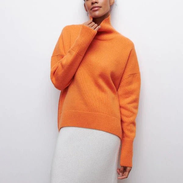 Pull grande taille col montant confort
