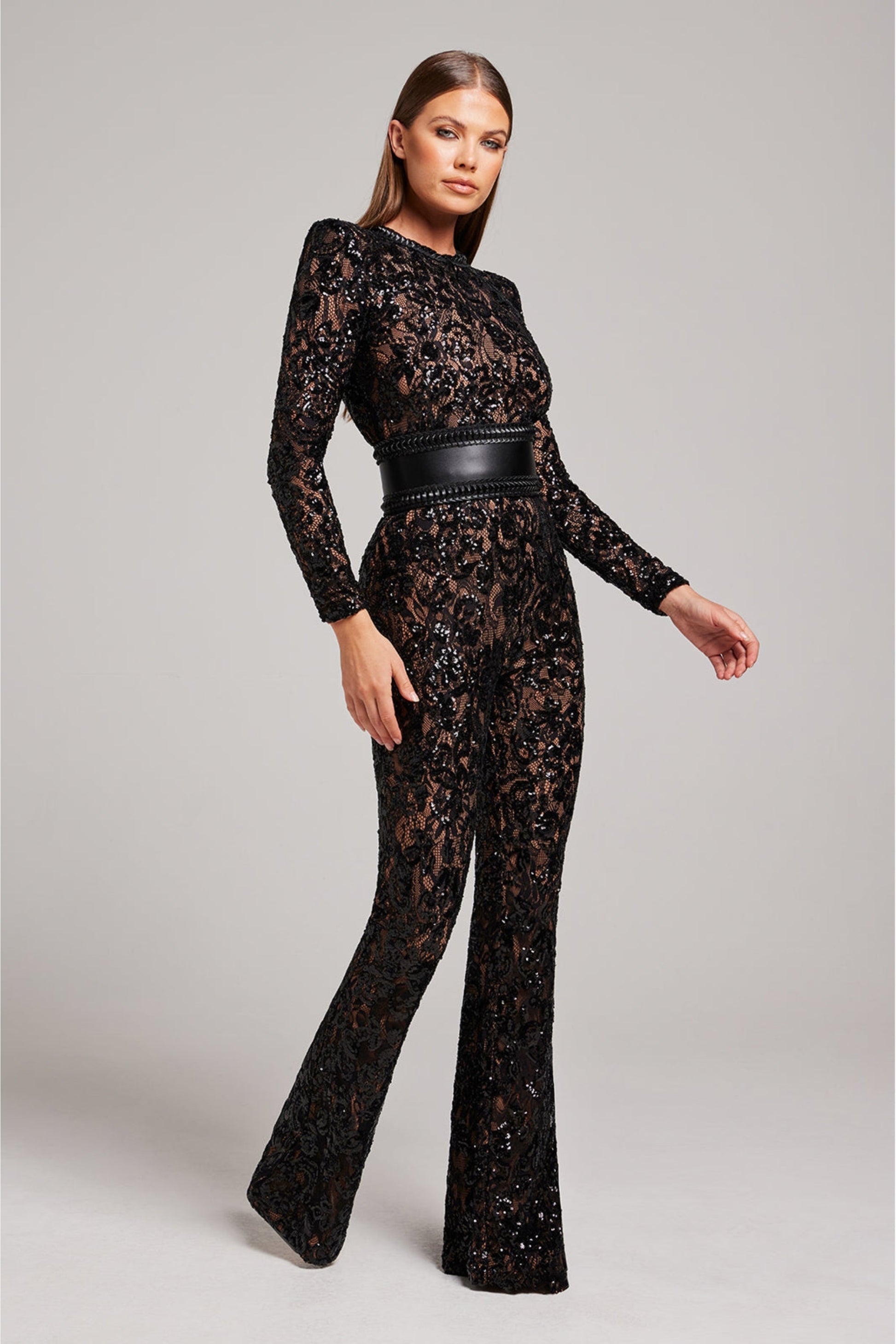 Eleganter Frauen Jumpsuit Spitze Design - IdealeKleiden