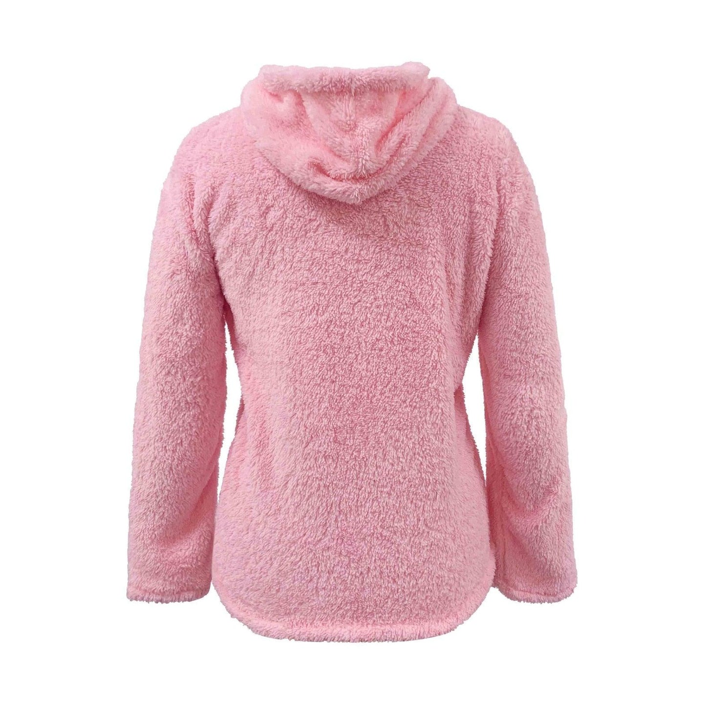 Weiche Damen Hoodie Teddy Sweatjacke - IdealeKleiden