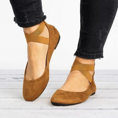 Ballerines confort femme avec bride cheville