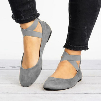 Ballerines confort femme avec bride cheville