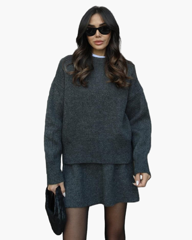 Tenue tricotée automne hiver mode élégante