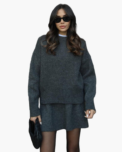 Tenue tricotée automne hiver mode élégante