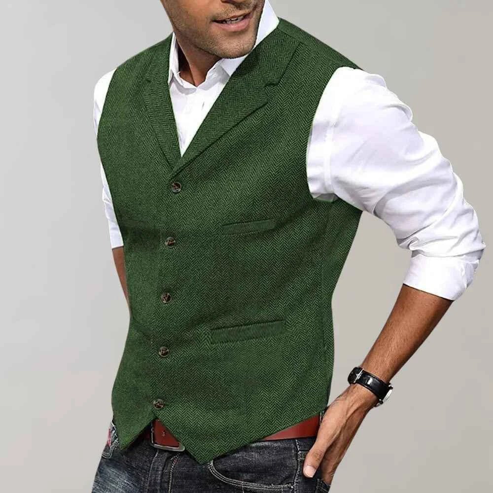 Gilet de Costume Homme Élégant Ajusté