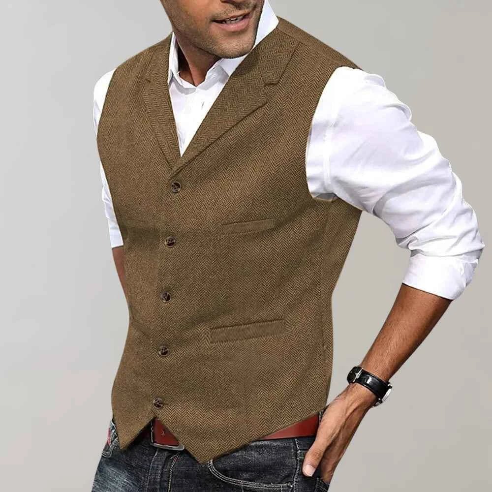 Gilet de Costume Homme Élégant Ajusté