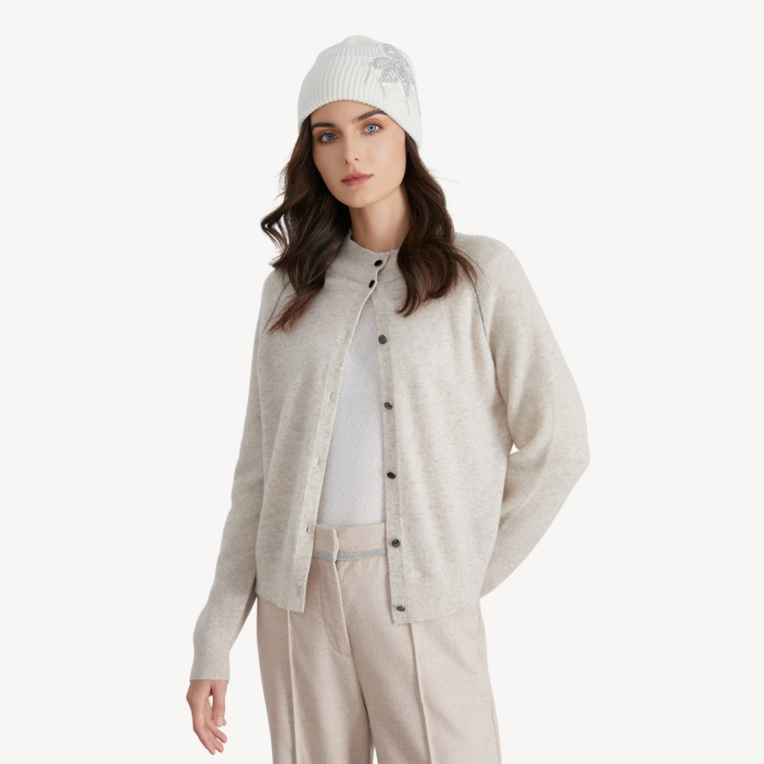 Cardigan confortable pour femme en coton doux