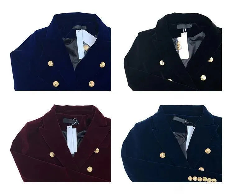 Stilvoller Samt Blazer Damen Elegantes Design - IdealeKleiden