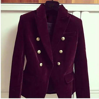 Blazer élégant en velours pour femme design élégant