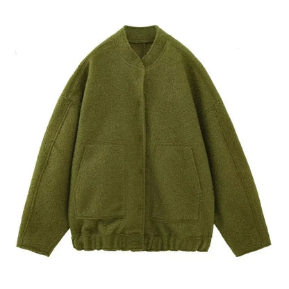 Veste oversize en polaire avec poches pour femme
