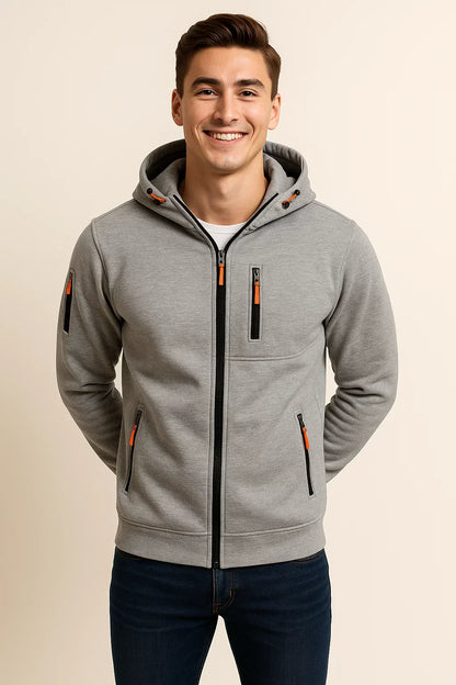 Veste extérieure pour hommes Capuche Poches Fonctionnelle