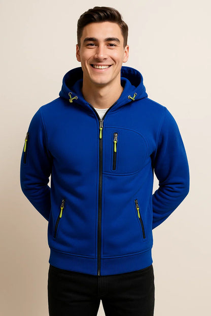Veste extérieure pour hommes Capuche Poches Fonctionnelle