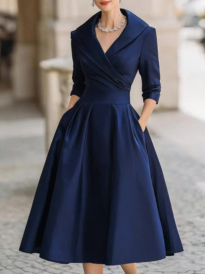 Robe de printemps élégante mi-longue pour femme