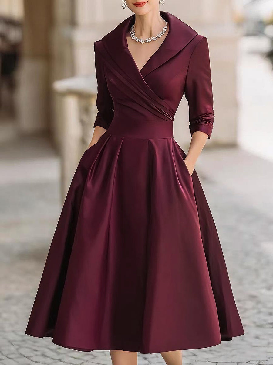 Robe de printemps élégante mi-longue pour femme