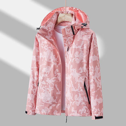 Coupe-vent à capuche imperméable pour femme