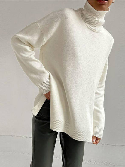 Grands pulls pour femmes col roulé oversize