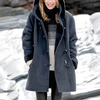 Veste polaire femme chaude Douillette Capuche