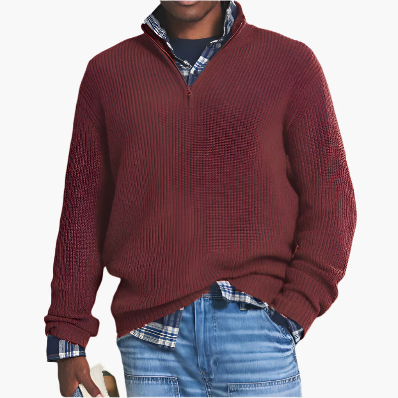 Moderne Strickjacke Reißverschluss Businesslook - IdealeKleiden