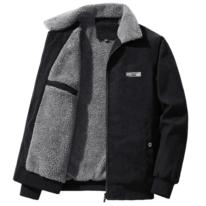 Manteau d'hiver homme Côtes Polaire Isolation Col montant