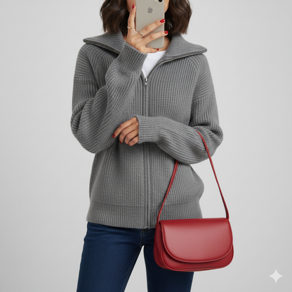 Cardigan stylé Slim Fit en maille côtelée